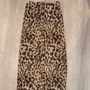 Zara Brown Leopard Print Pencil Skirt